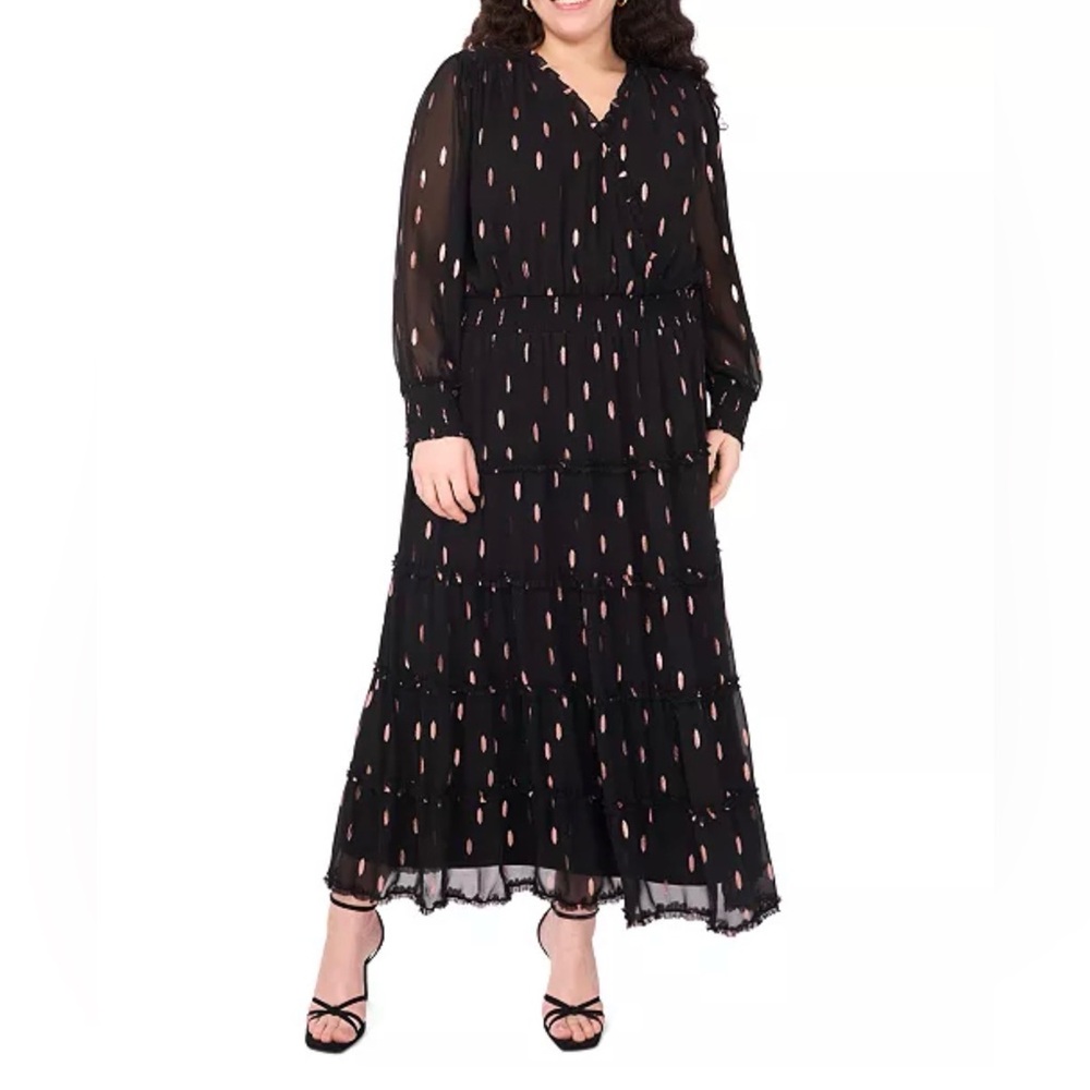 MSK Black Maxi Dress with Rose Gold Accents
Worn 1x